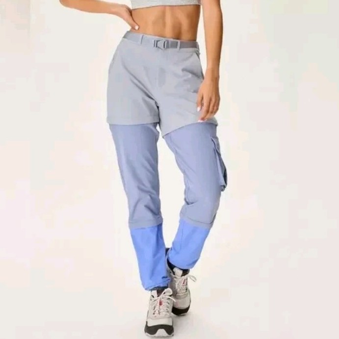 Outdoor Voices Rectrek Zip Off Cargo 3-in-1 Pants 20/3XL Gray Blue NEW
