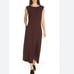 Eileen Fisher Bateau Neck Jumpsuit Size XS Women Jersey Wide Crop Leg In Cassis