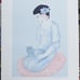 MARA TRAN LONG TENDERNESS WOMAN WITH CAT HAND SIGNED LITHOGRAPH FRENCH ARTIST