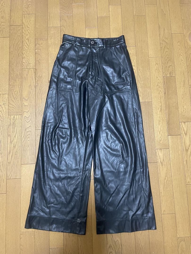 【在庫限り】 ORIMI 23aw big big slacks leather パンツ