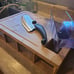 Bamboo Cutting Board with 4 Containers, Large Chopping Board with Juice Grooves