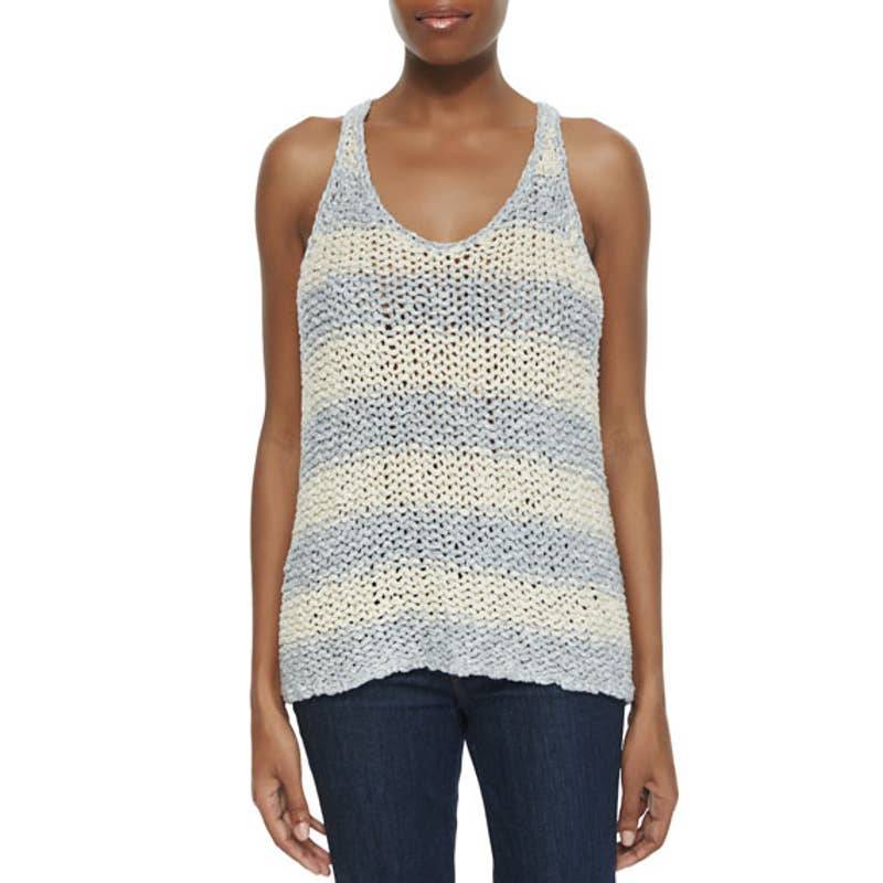 Free People Stars That Shine Striped Sweater Tank. Size Large.