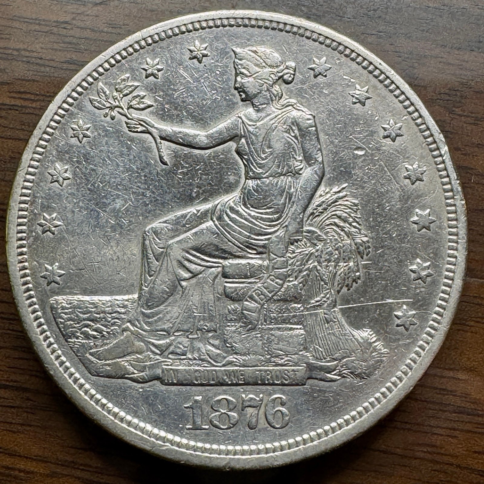 1876 Trade Silver Dollar 14002