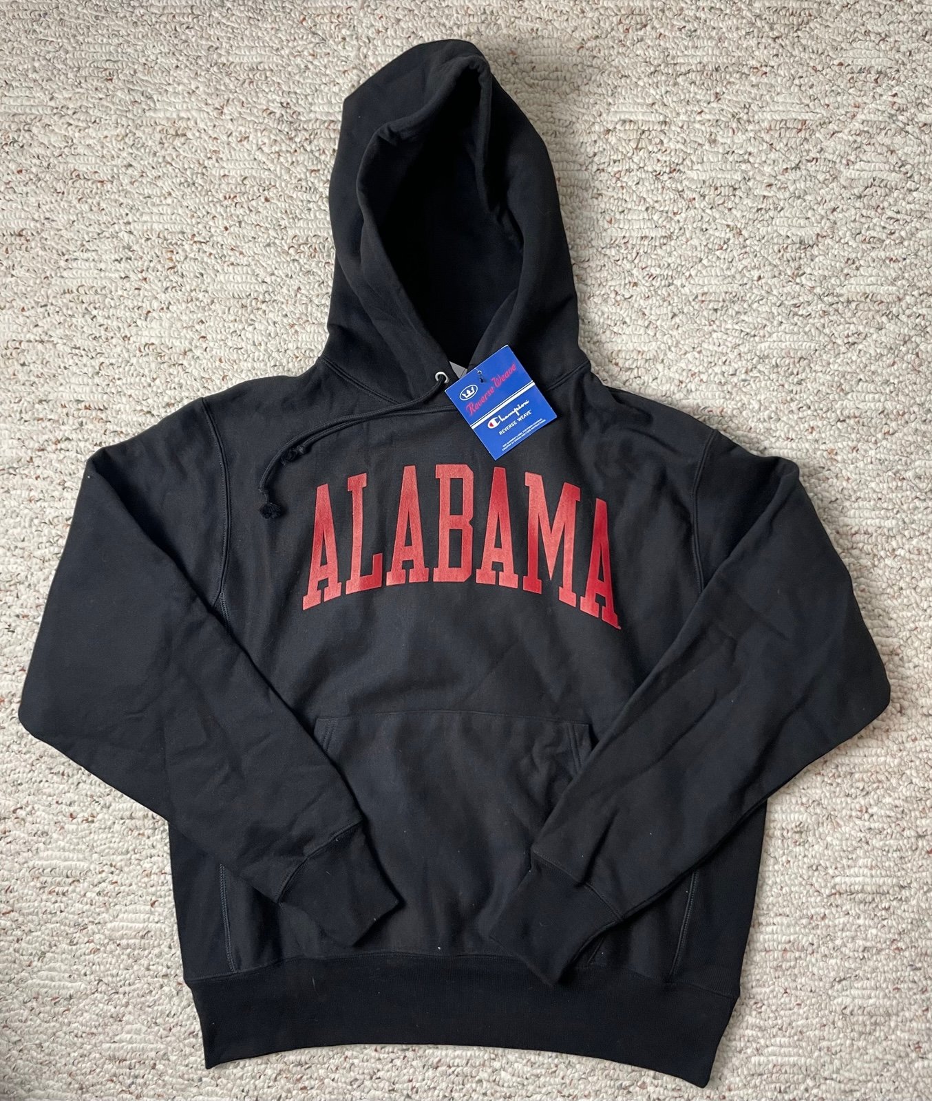 New NWT Sz Med Men’s Champion Brand Alabama Crimson Tide Reverse Weave Hoodie