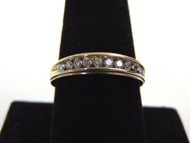 Mens 14k White Gold Diamond Ring E3297