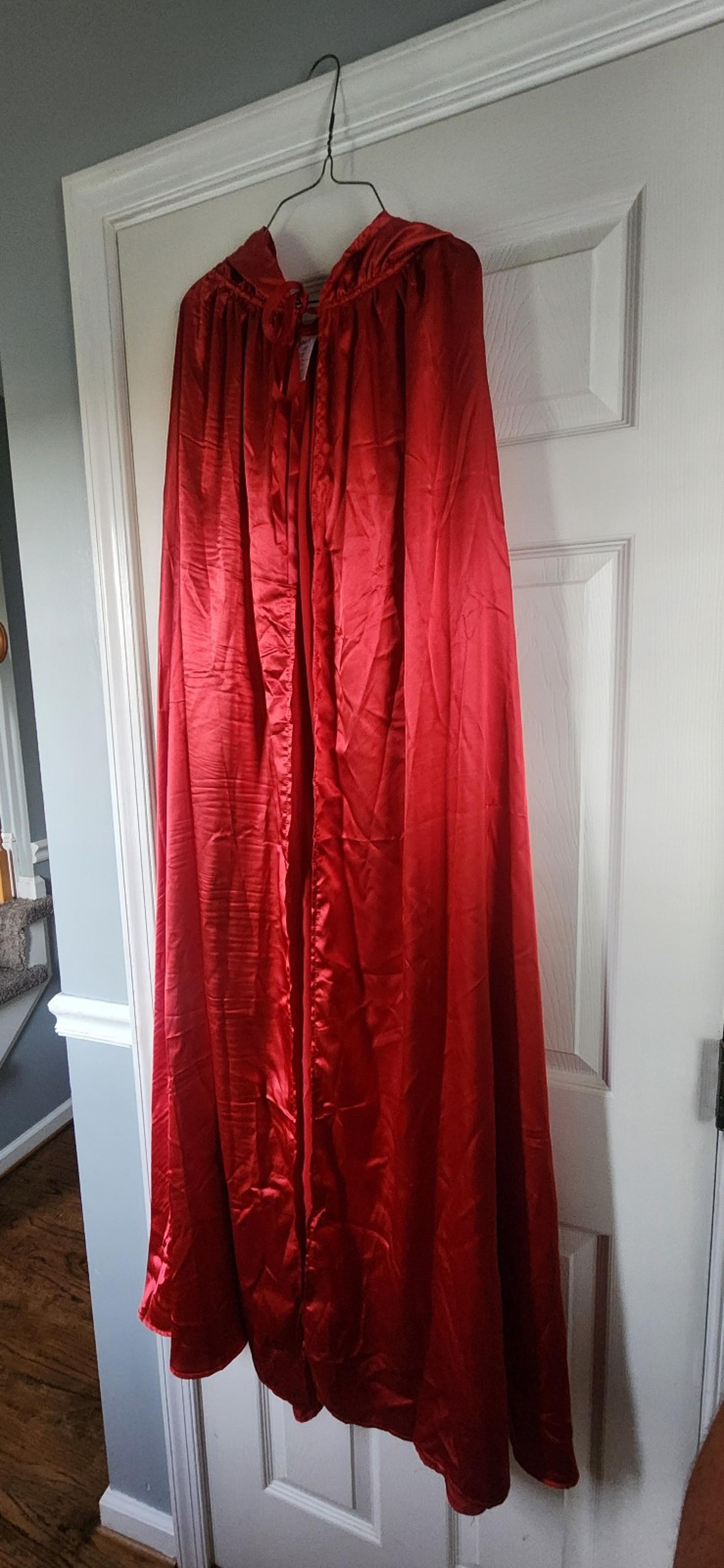 Red Satin Cape Hooded