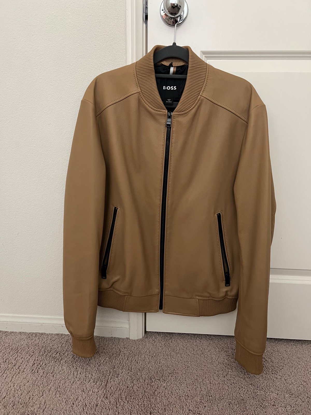 Hugo Boss Leather Bomber Jacket