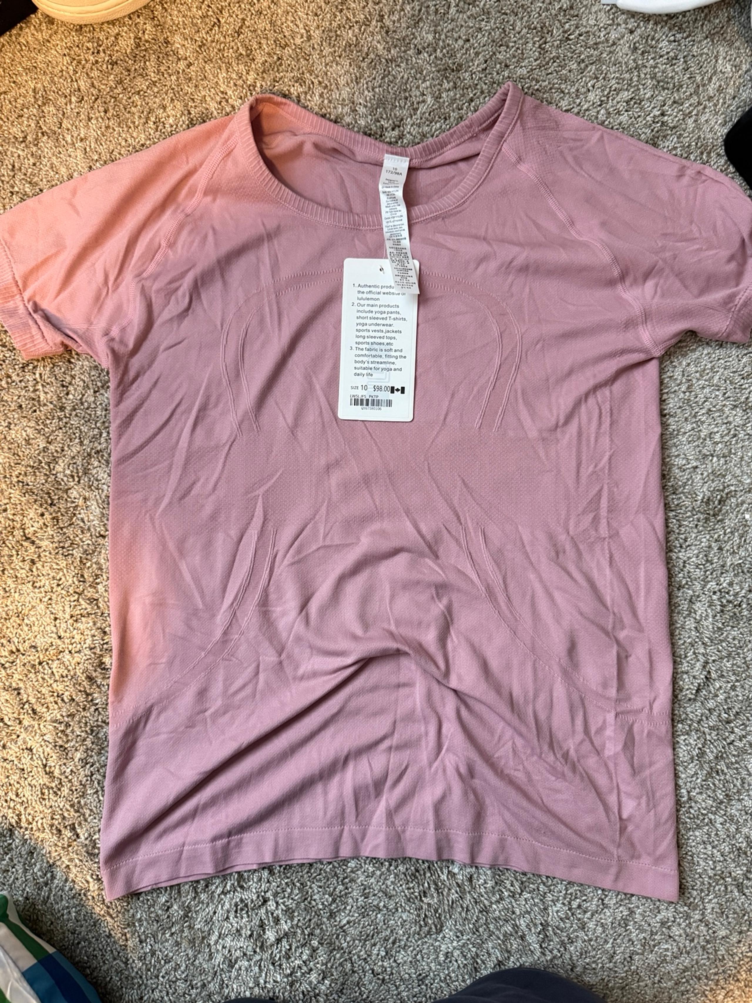 Lululemon Athletic Pink Shirt Size 10