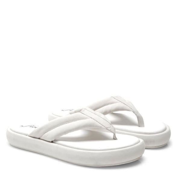 FREE PEOPLE Wonderland Leather Sandal Flip Flop, Size 8, (38 EU) White, NWT