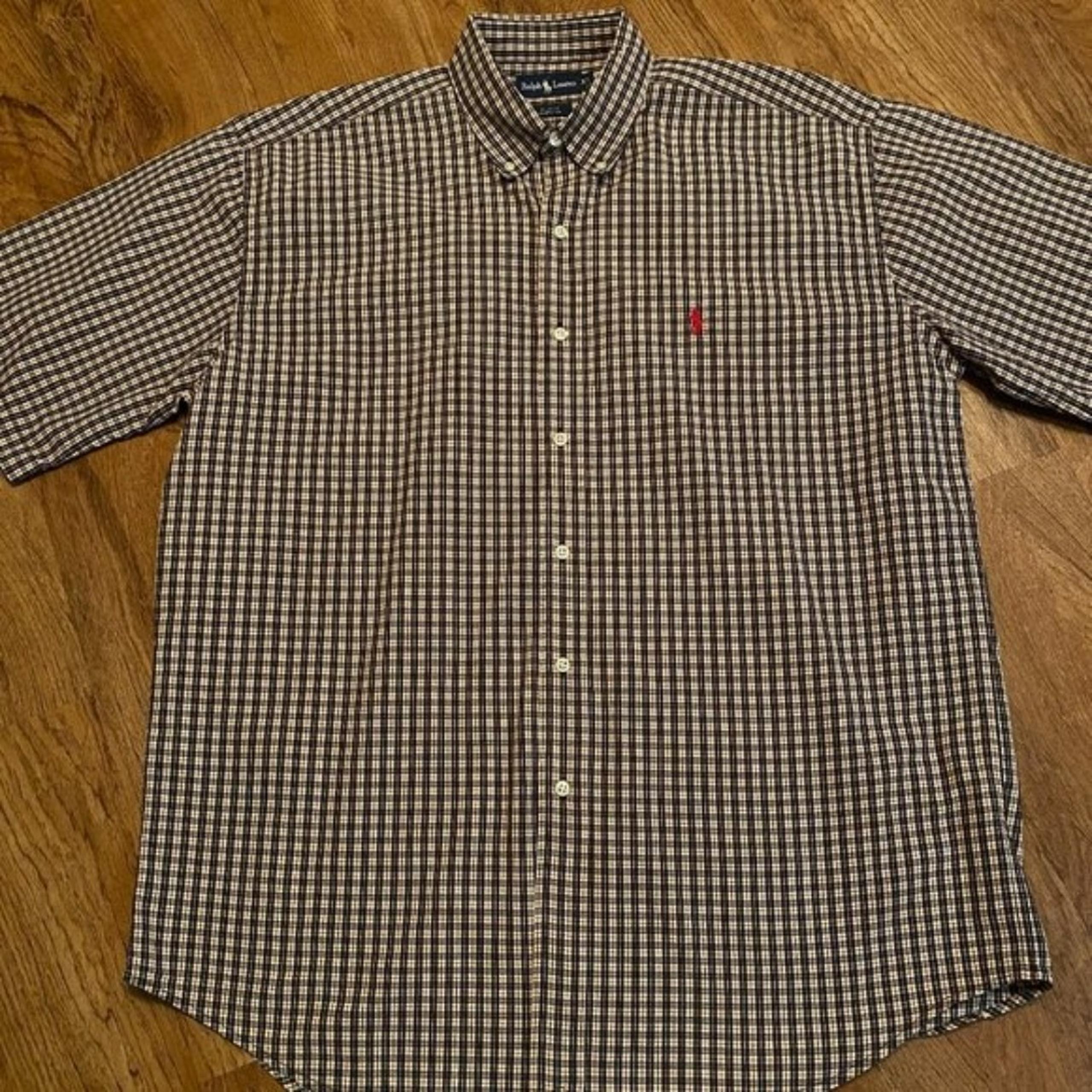 Polo Ralph Lauren Blake Short Sleeve Button Down Up Shirt Mens XL Black