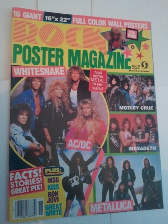 Rock Poster Magazine #11 Whitesnake Motley Crue Megadeth Metallica