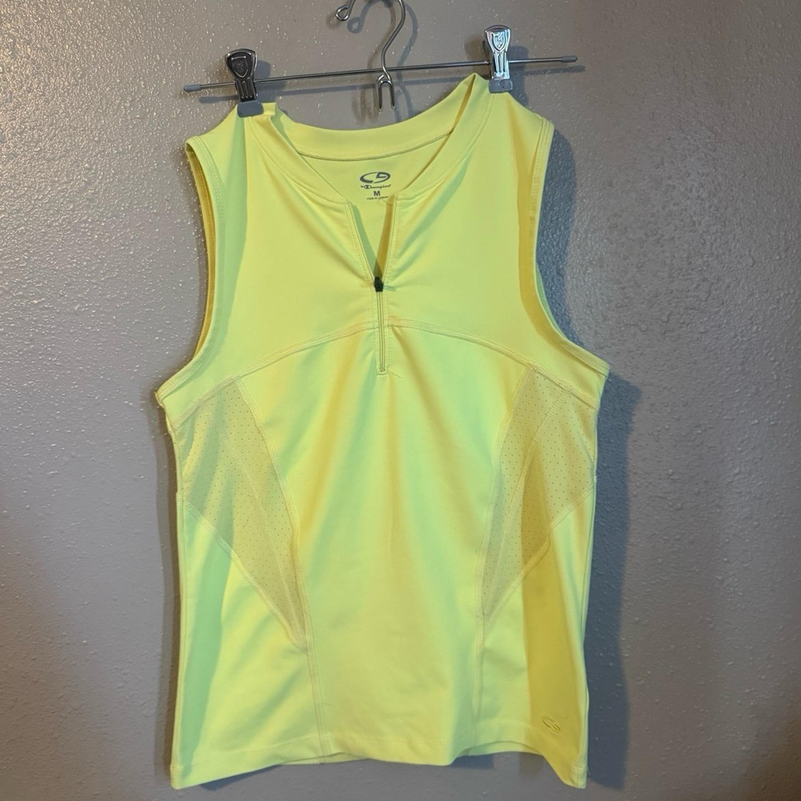 Champion Women’s Neon Yellow Athletic Tank Top | Medium