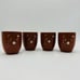 Yizing zisha zhu terracota plum floral tea cups set Signed 4 Pieces