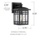 Quoizel Canyon 1-Light 9.25-in H Matte Black Outdoor Wall Light