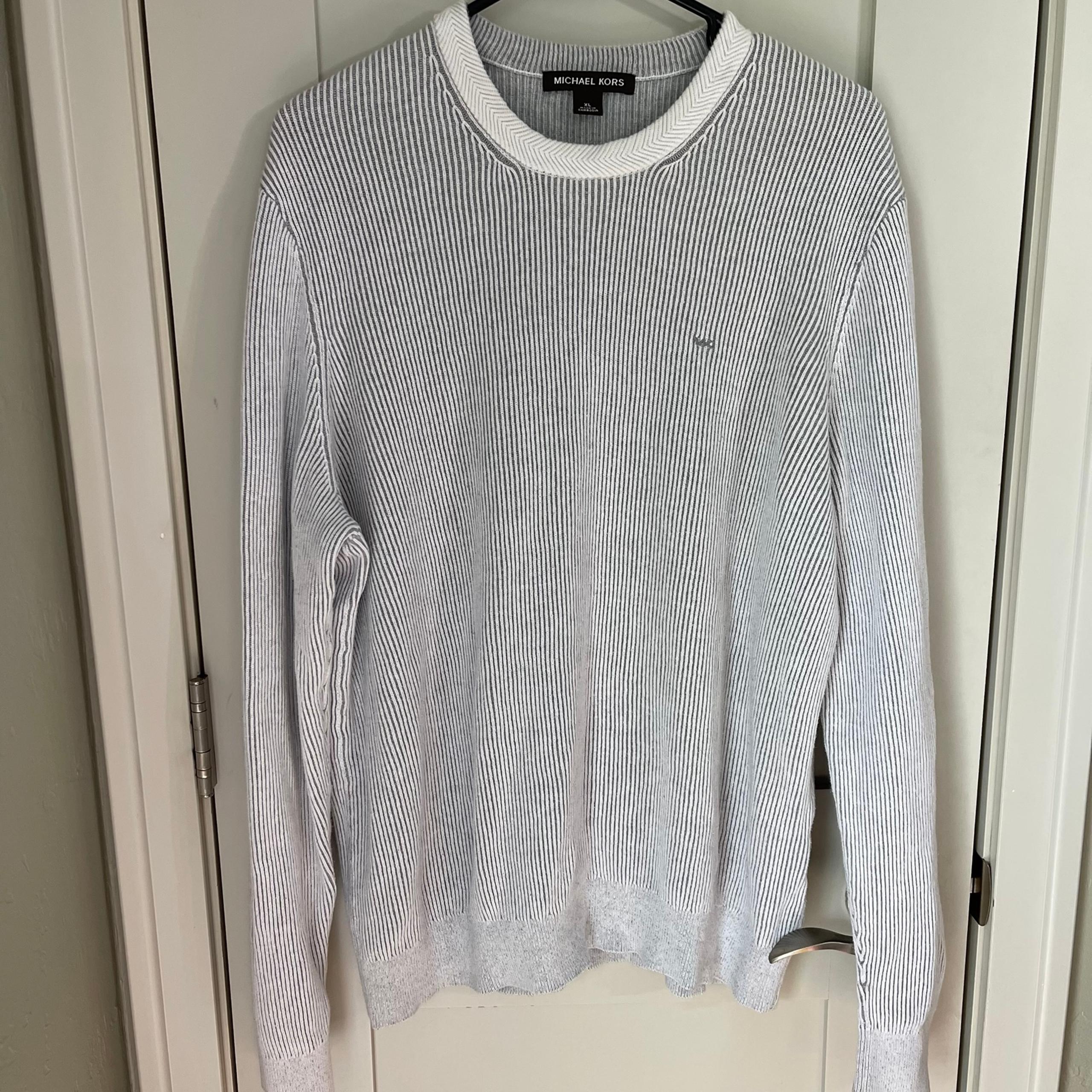 Michael Kors Knit Crewneck Sweater Size XL Gray
