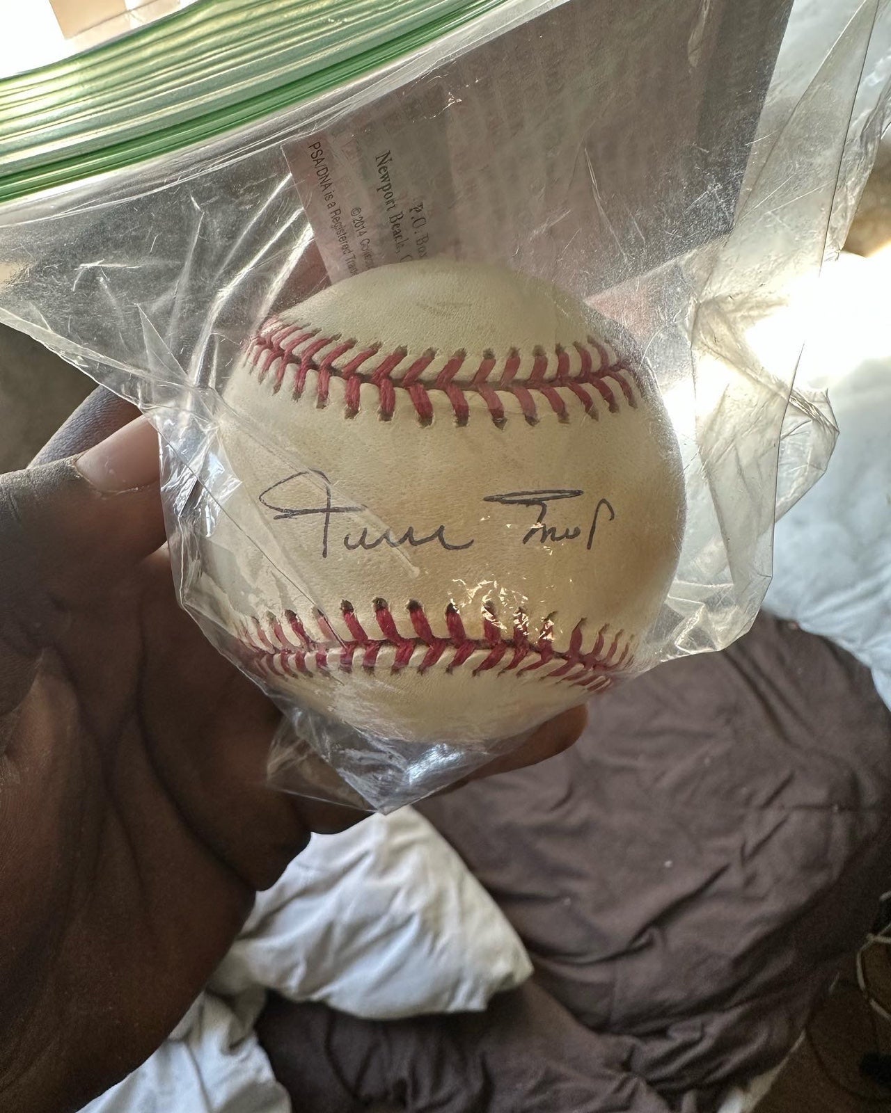 willie mays autographed stat ball