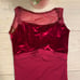 New Custom-made Red Velvet Ballet Leotard