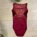 New Custom-made Red Velvet Ballet Leotard