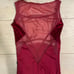 New Custom-made Red Velvet Ballet Leotard
