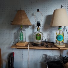 Liquor bottle lamps