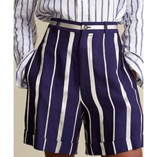 Polo Ralph Lauren Blue Label High Waist Blue Striped Short NWT Size 2