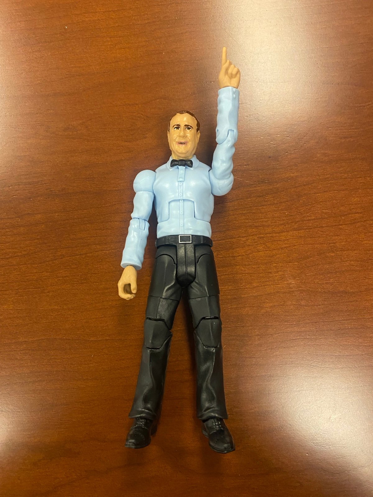 Wwe elite custom earl hebner figure referee wcw baf