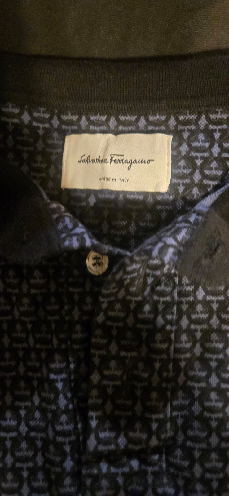 Salvatore Ferragamo collared shirt.