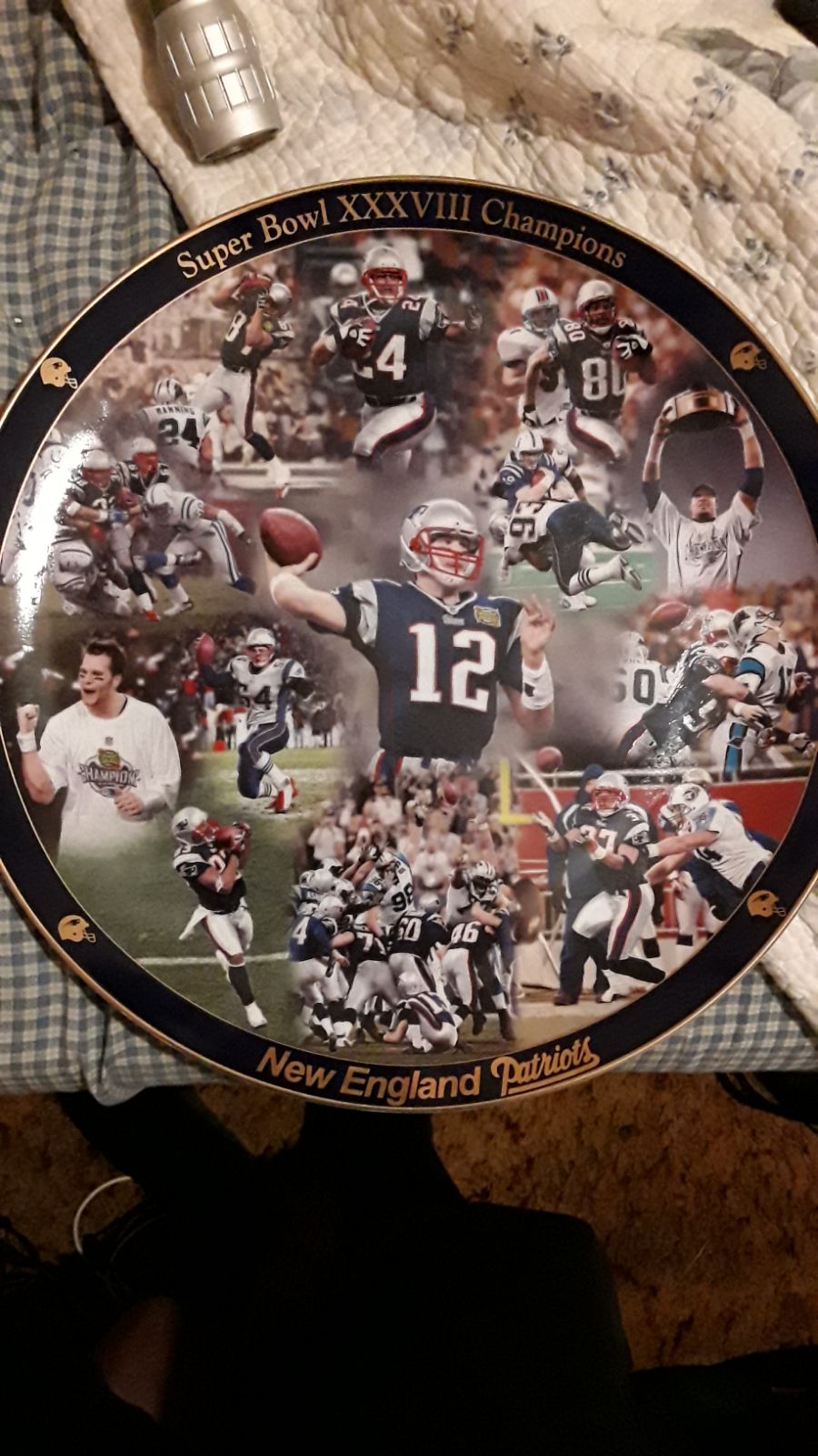New England Patriots Superbowl Plate The very last year Tom Brady played for New