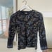 Sundance Petite Loretta Thermal Top in Black Floral Print