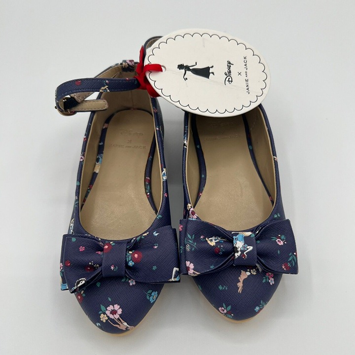 Janie and Jack x Disney Toddler Girl's Snow White Dress Shoes Size 9 Buckle Bow