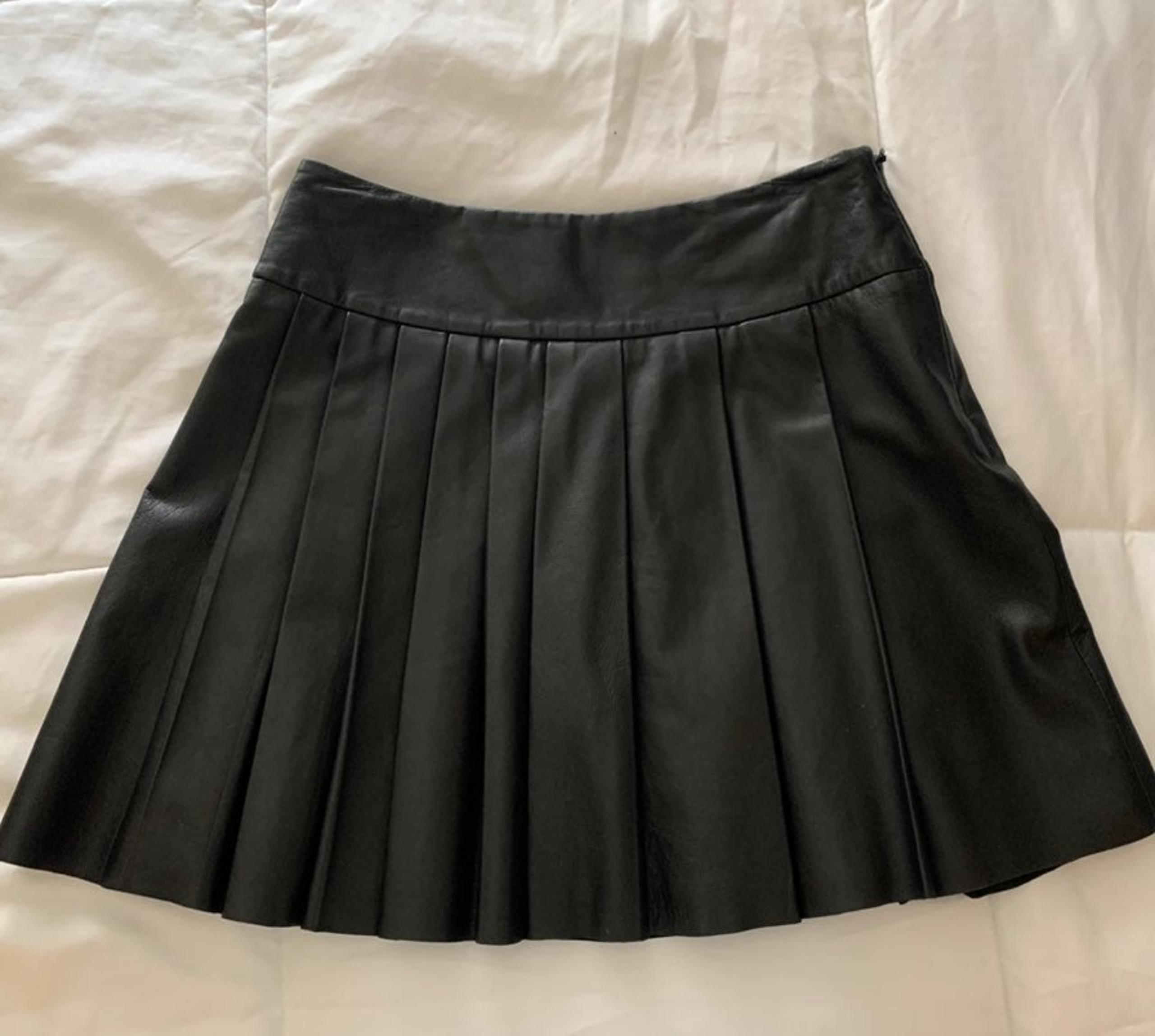 Moschino 100% Lambskin Leather Skirt
