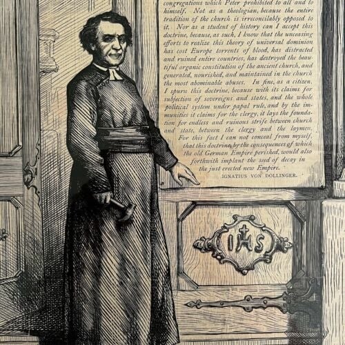 Thomas Nast Ignatius Von Dollinger 1871 Victorian Woodcut Engraving LGBinTN1