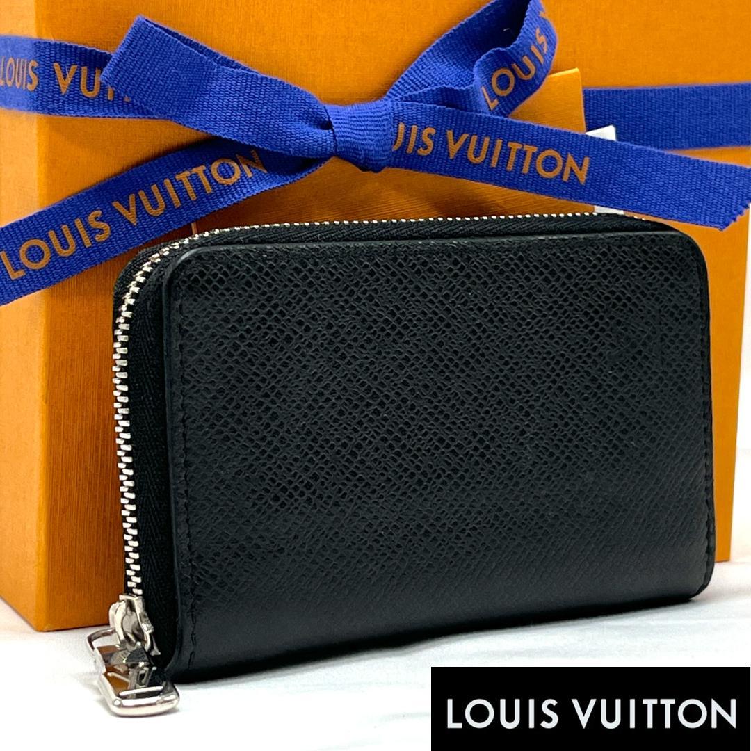 【Excellent Condition】 Louis Vuitton Zippy Coin Purse Coin Case Taiga Black