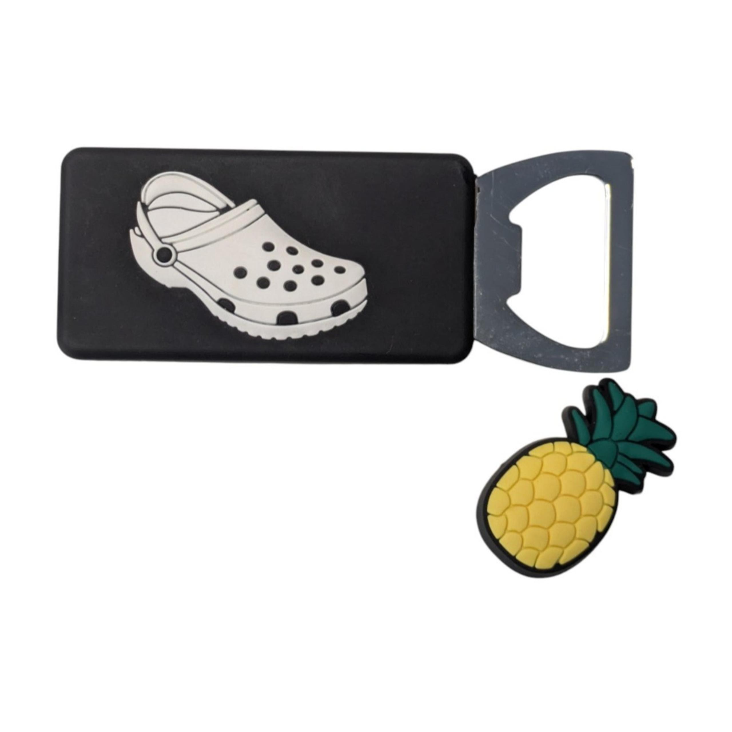 Crocs Bottle Opener and Pineapple Jibbitz Charm for Shoes Lot of 2