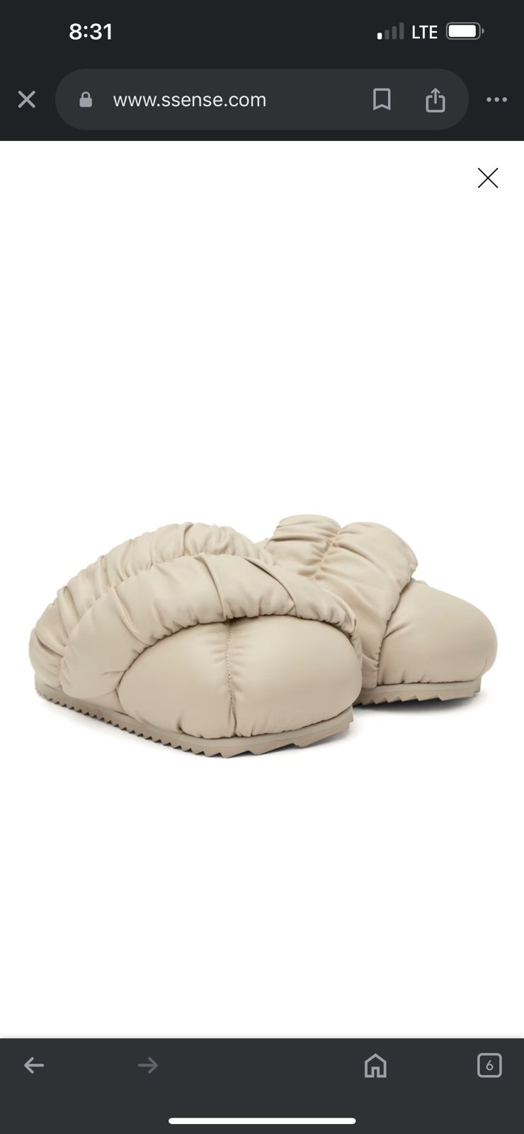 Yume Yume Ssense size euro 38 or US 7 Beige Tent Mules Brand New