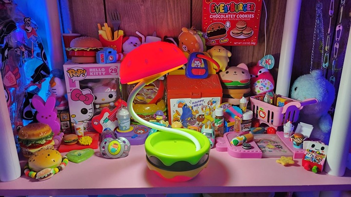 Rechargeable Hamburger Lamps with Adjustable Neck Dimmable Touch Switch