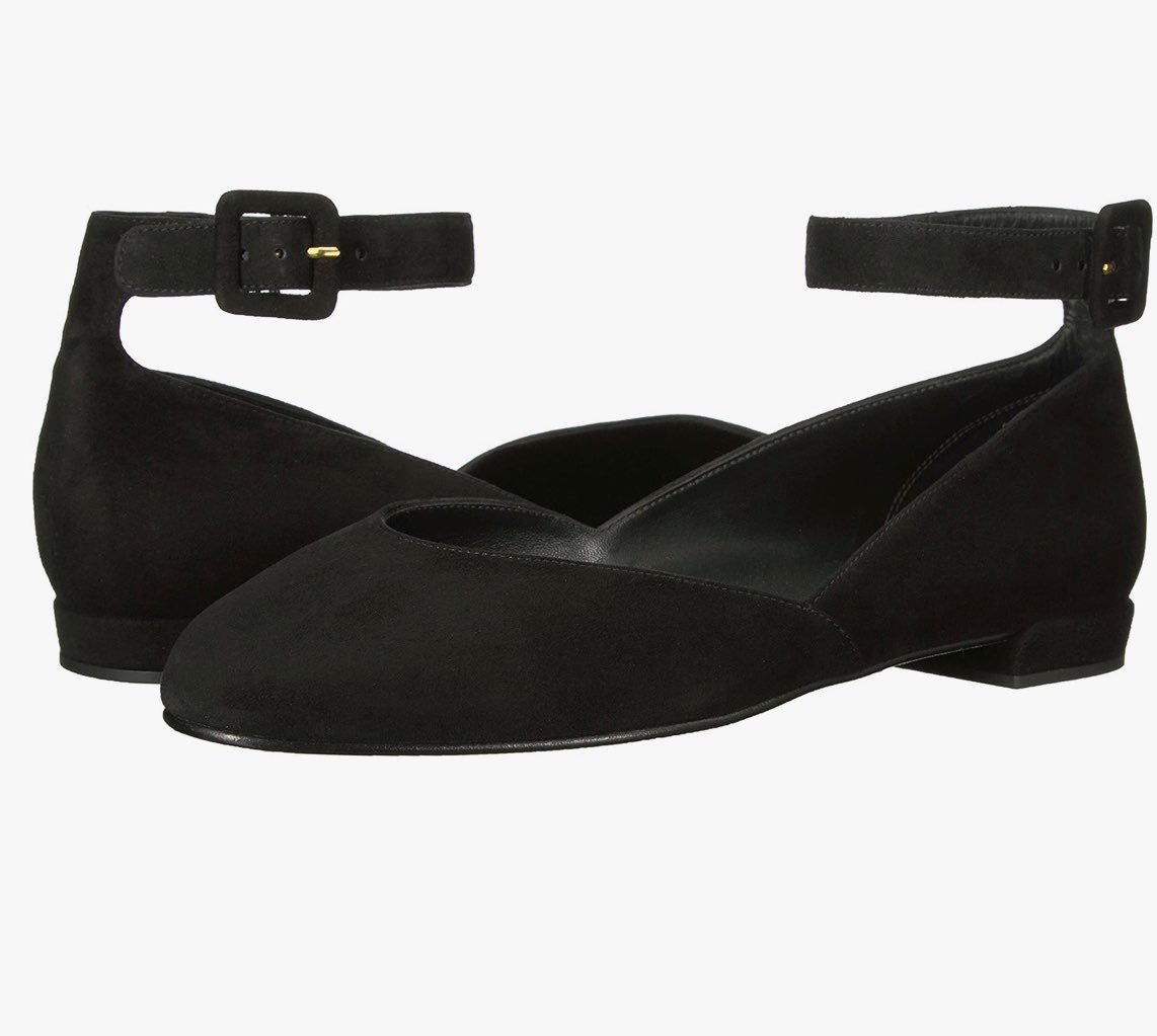 Stuart Weitzman Domain Ankle-Strap Ballet Flat