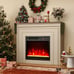 18 Electric Fireplace Insert 5000 BTU Heater 3-Flame Home w/Overheat Protection