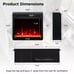 18 Electric Fireplace Insert 5000 BTU Heater 3-Flame Home w/Overheat Protection