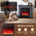18 Electric Fireplace Insert 5000 BTU Heater 3-Flame Home w/Overheat Protection