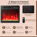 18 Electric Fireplace Insert 5000 BTU Heater 3-Flame Home w/Overheat Protection