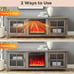 18 Electric Fireplace Insert 5000 BTU Heater 3-Flame Home w/Overheat Protection