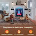 18 Electric Fireplace Insert 5000 BTU Heater 3-Flame Home w/Overheat Protection