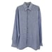 Ermenegildo Zegna Mens Pure Linen Shirt Size XXL Blue Classic Preppy MRSP 830