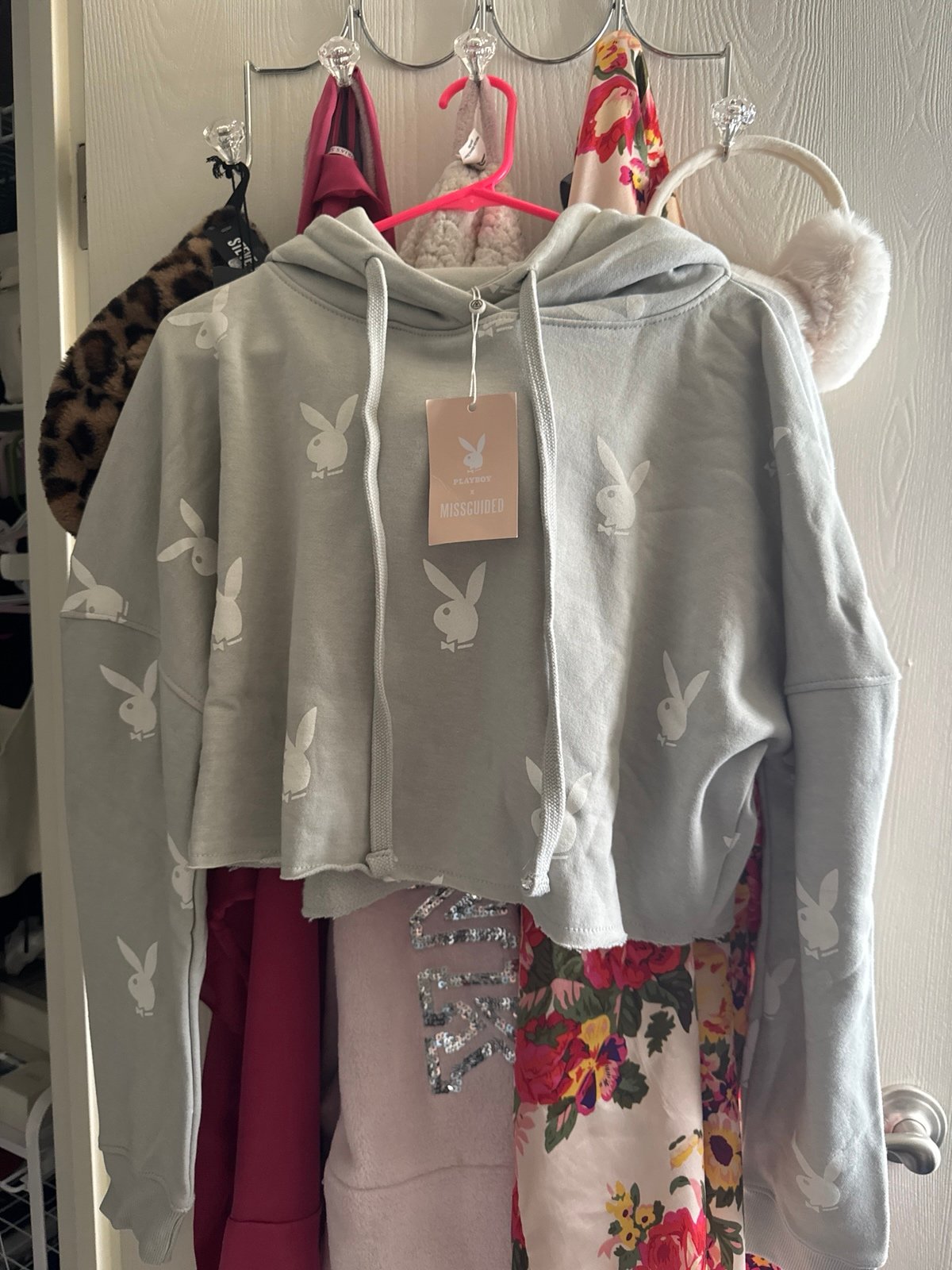 Playboy x MISSGUIDED Cropped hoodie