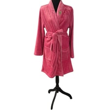 NWT Juicy Couture Soft Pink Velour Robe with Rhinestones