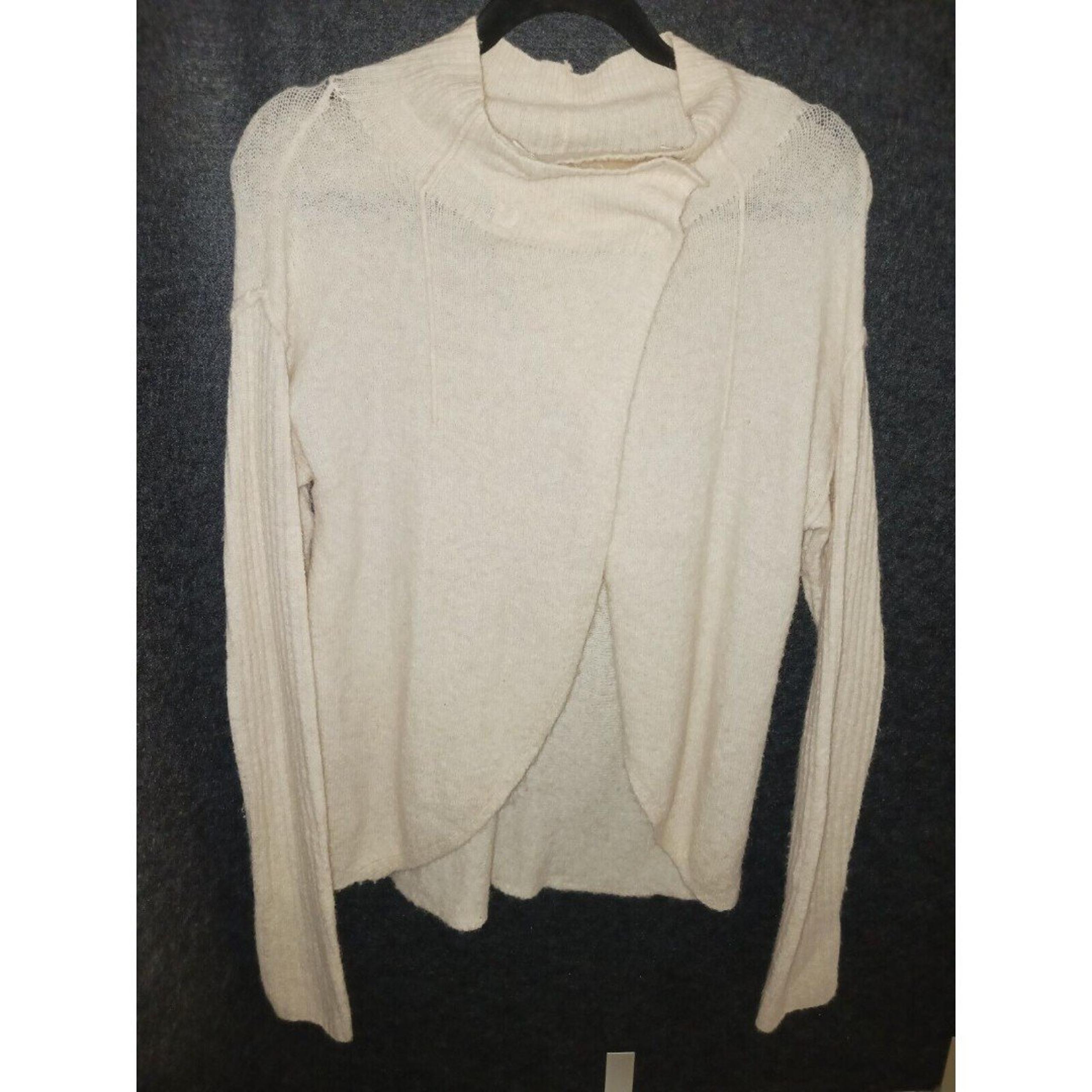 Free People Cascade Cardigan Wool/Alpaca Blend Cream Mockneck Be All Day Wear XS