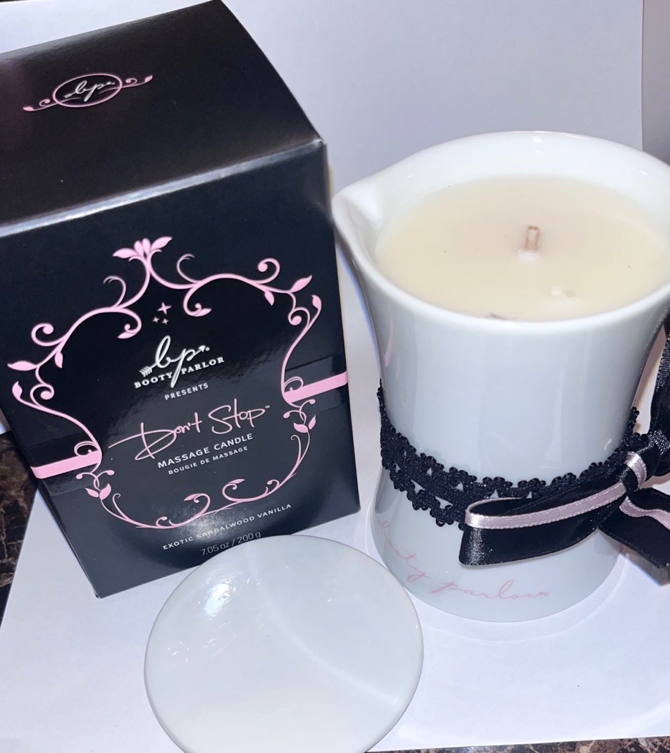 Booty Parlor Don’t stop massage candle Exotic Sandlewood Vanilla 7.05 oz