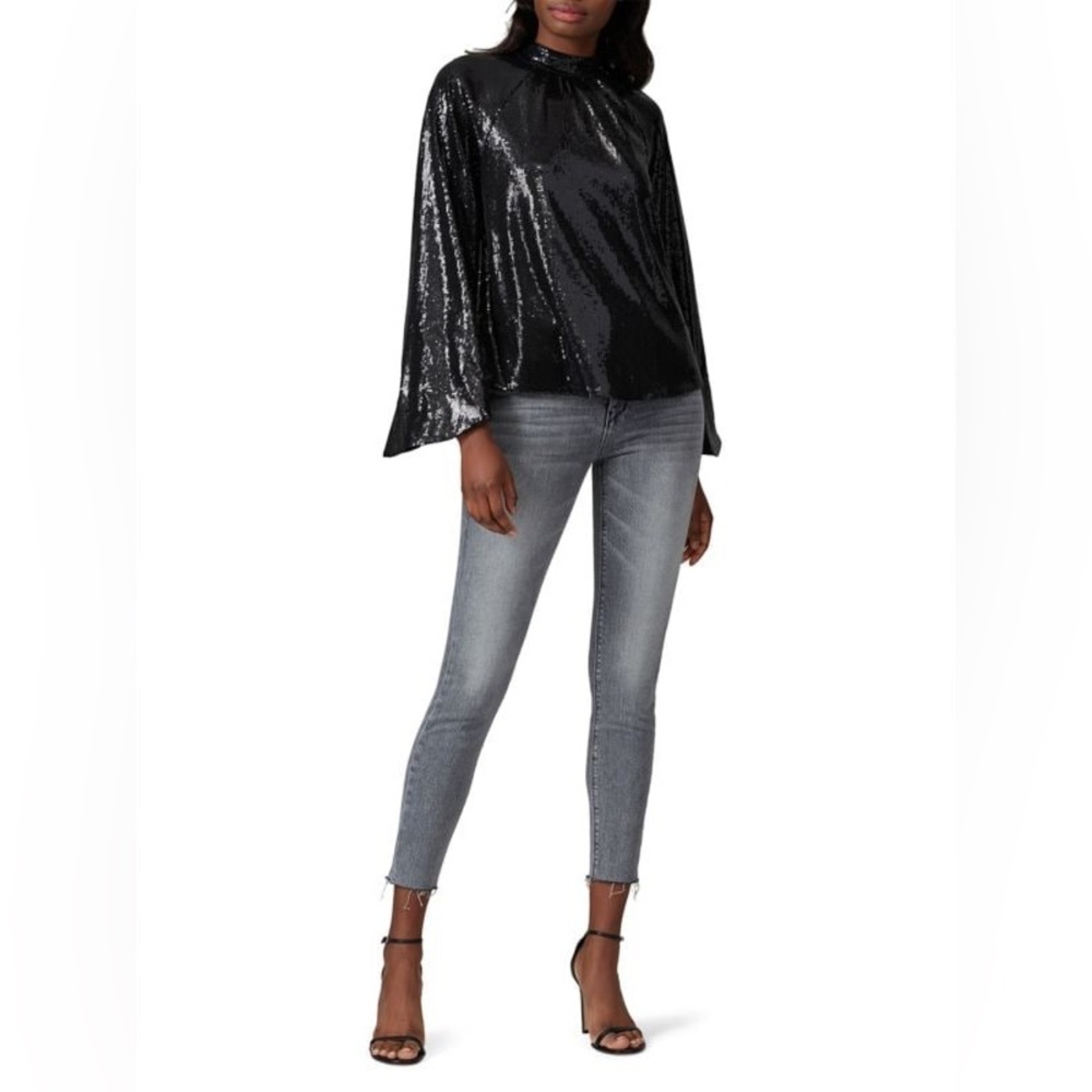 RTA Sequin Keyhole Top Black Small*