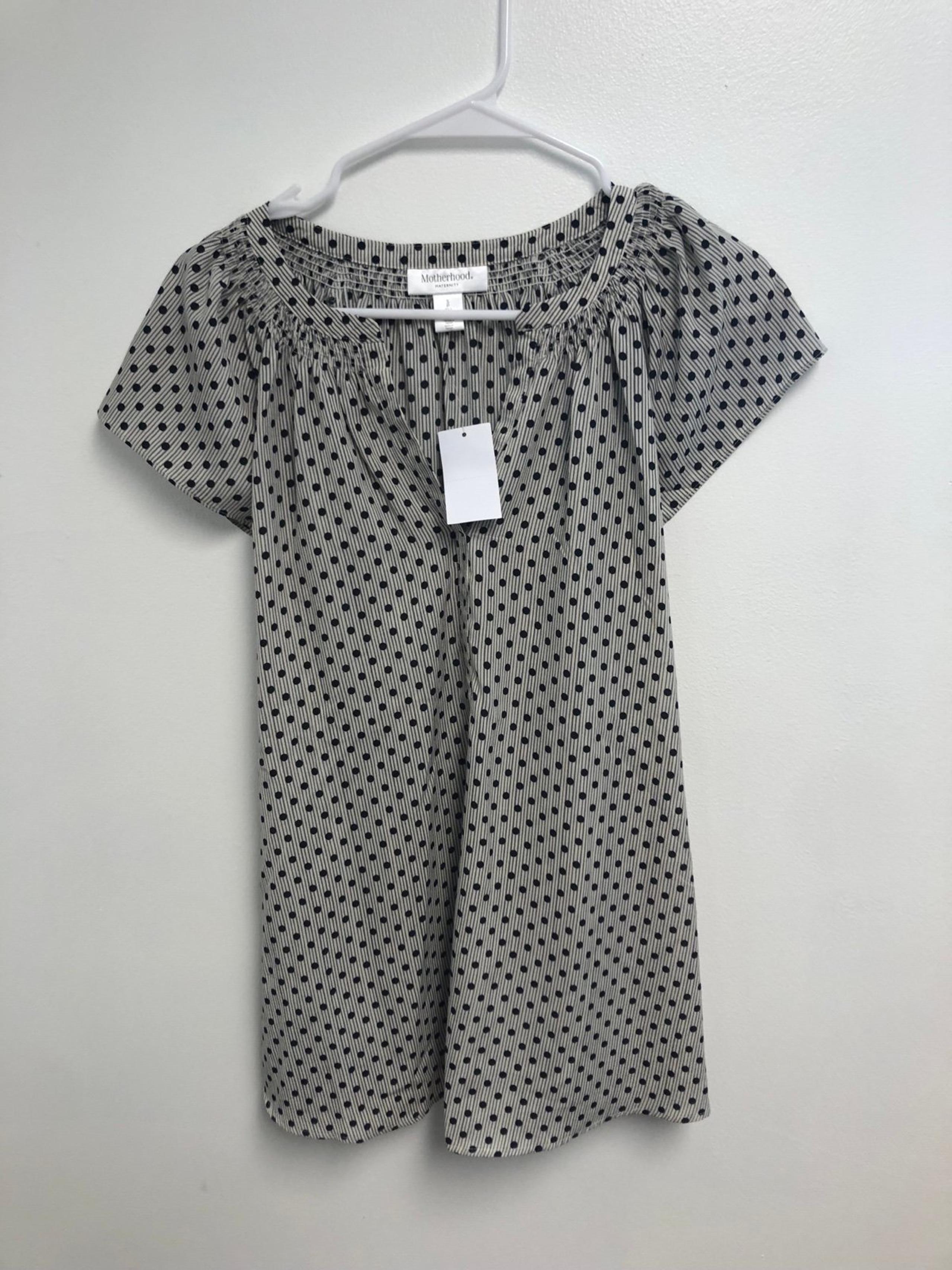 Polka Dot Maternity Blouse NWT